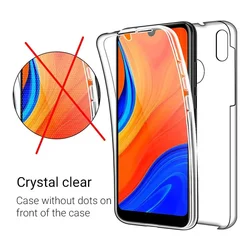 360 Full Body Shockproof Bumper Case - PC+Silicone Double Clear Anti-Knock Cover for Honor 20 20 Pro (Clear)