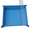 Creative Folding Tray PU Leather Valet Trinket Collapsible Phone Key Wallet Coin Desktop Storage Sundries Box Bins Accessories 2