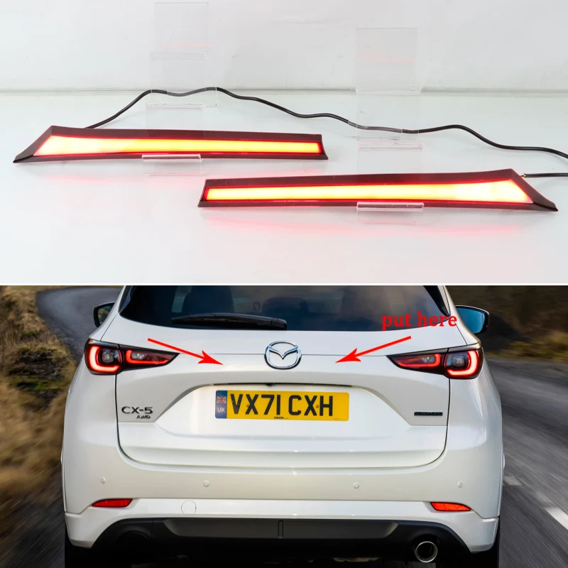 

Автомобильный фонарь заднего бампера, задсветильник фонарь для Mazda светодиодный задний противотуманный фонарь CX5 2022 2023