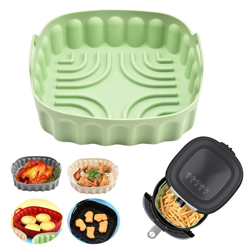AirFryer Silicone Basket Pot Silicone Mold Air Fryer Easy To Clean Oven