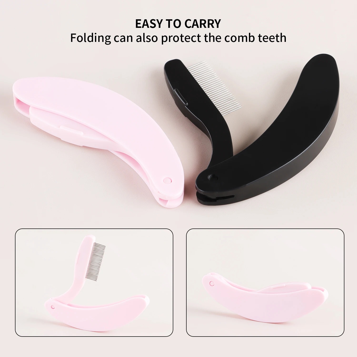 1-حزمة منحني تصميم رمش الجمال للطي فاصل المحمولة ر...