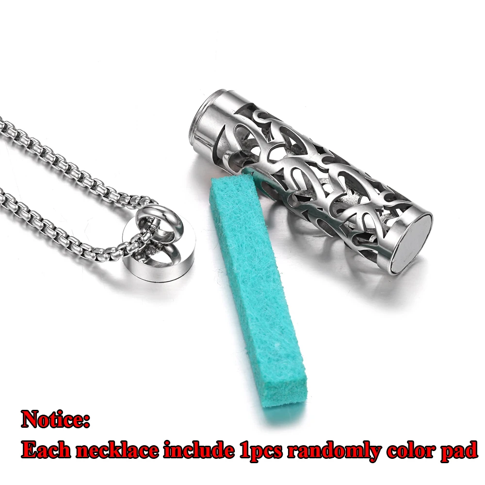 10PCS/LOT Wholesale Aromatherapy Diffuser Necklace Stainless