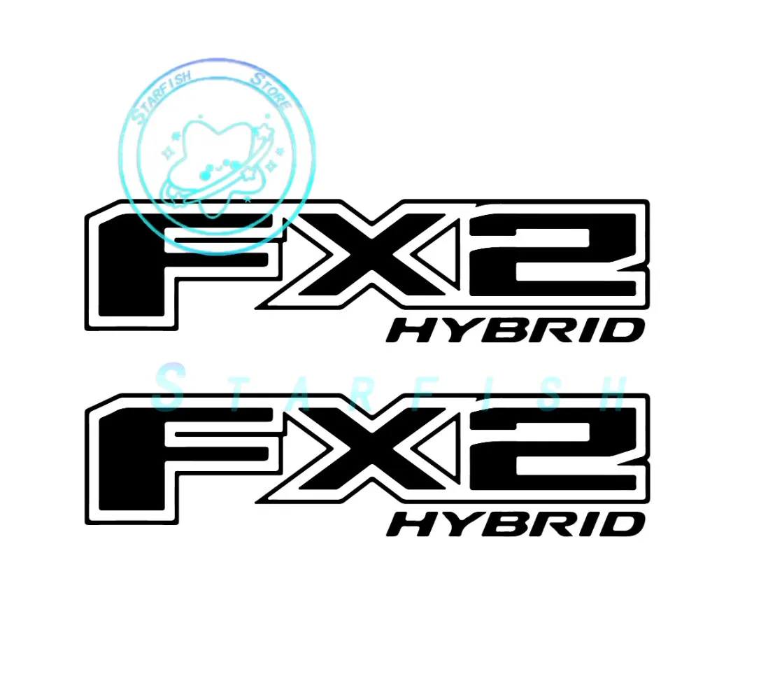 

2 Pieces of FX2 Mixed Stickers Truck Off-road Stickers PVC Material Waterproof and Sun Proof Carving Process