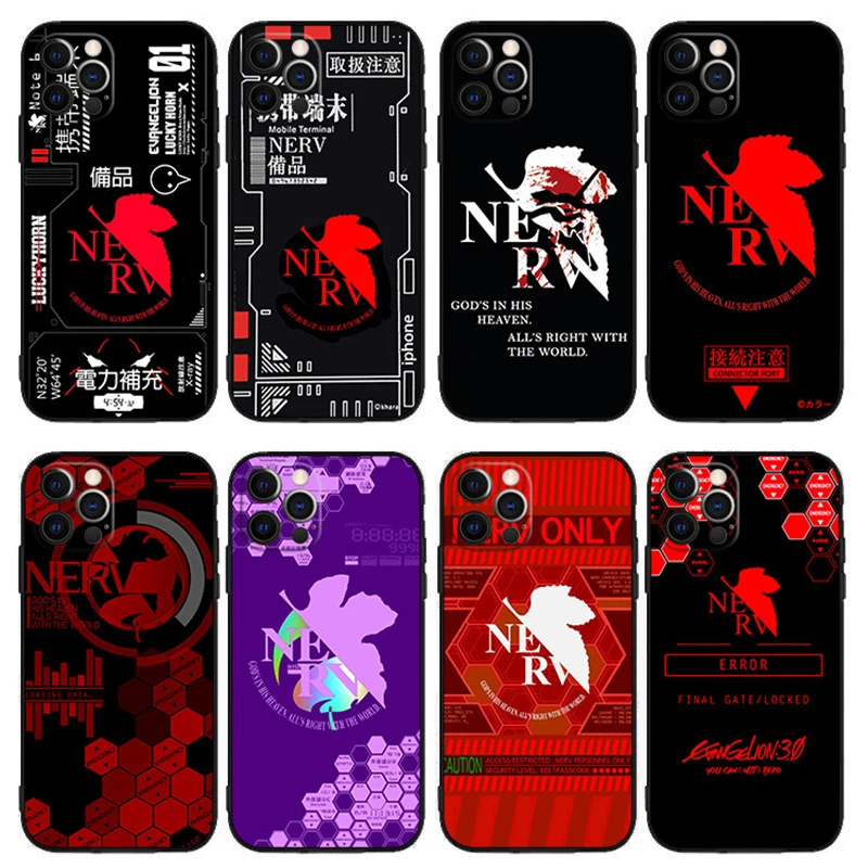 Evangelion Eva Phone Case For Iphone 14promax 14pro 14plus 14 Anime Shockproof Cover For Iphone 13 12 11 Pro Max Cartoon Shell Aliexpress