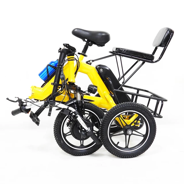 Patinete eléctrico de tres ruedas para adultos, bicicleta