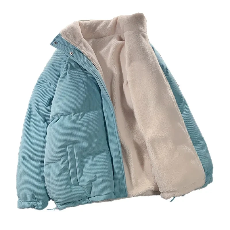 

Fashion Double Sided Put On Cotton Coat Women's 2023 New Winter Jacket Parker Short Add Velvet Thicken Lamb Fleece Overcoat