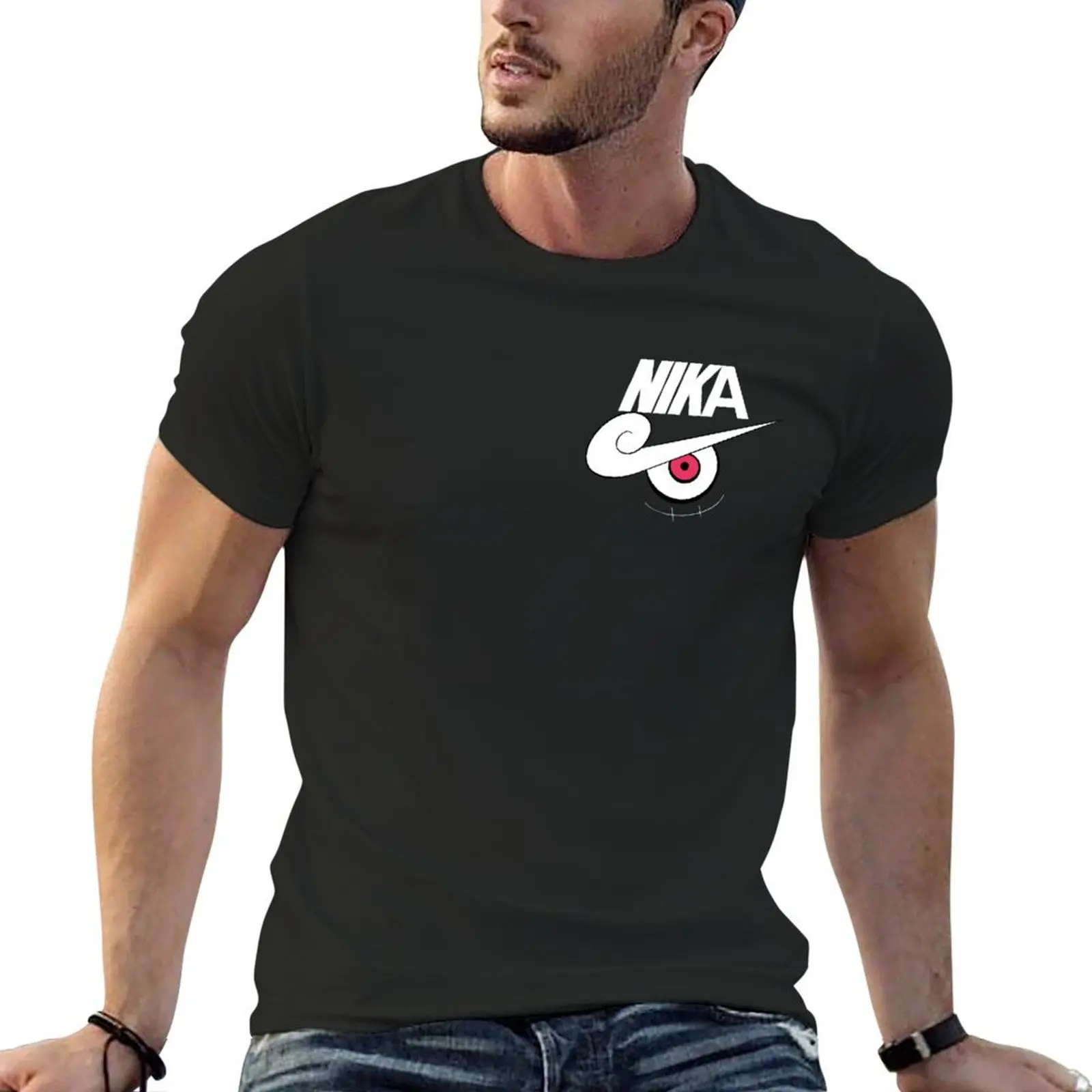 

Nika T-Shirt customizeds vintage graphic tee Short sleeve tee mens graphic t-shirts pack