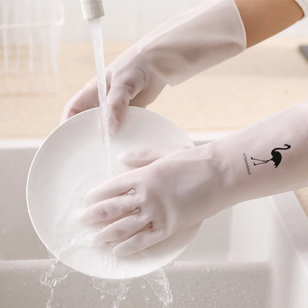 Waterproof Rubber Gloves dishwashing gloves cleaning gloves Latex Dishwashing Gloves Kitchen Cleaning Housework Chores