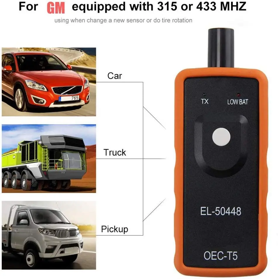 Newest Quality A+ OEC-T5 EL50448 Auto Tire Pressure Monitor Sensor For GM/Opel TPMS Reset Tool EL-50448 OBD2 Car Scanner