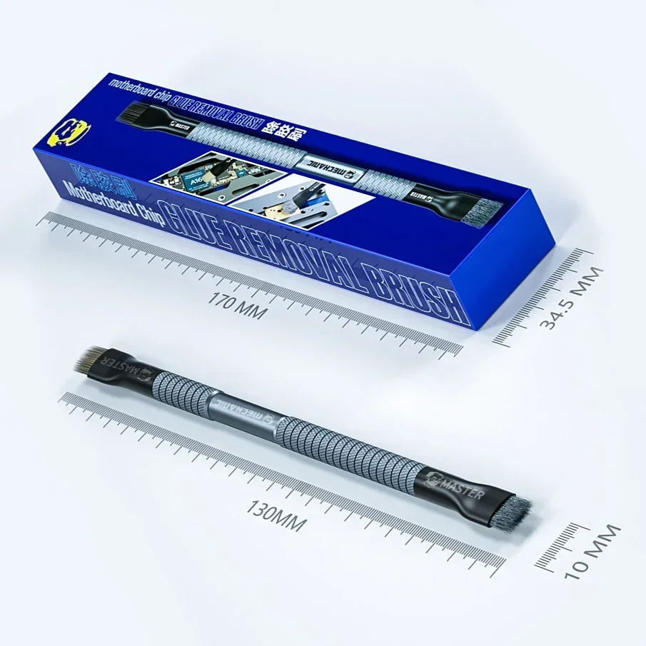 MECHANIC 마더보드 칩 양면 디본딩 브러시 스틸 브러시 IC 패드 청소 메인보드 유지 보수 연마 브러시 도구