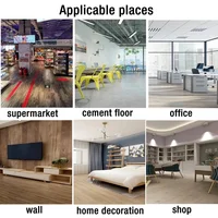 10Pcs 45x15cm PVC Floor Stickers Self-adhesive Waterproof Thickened Wall Stickers Wood Grain Floor Living Room Home Decoration 6