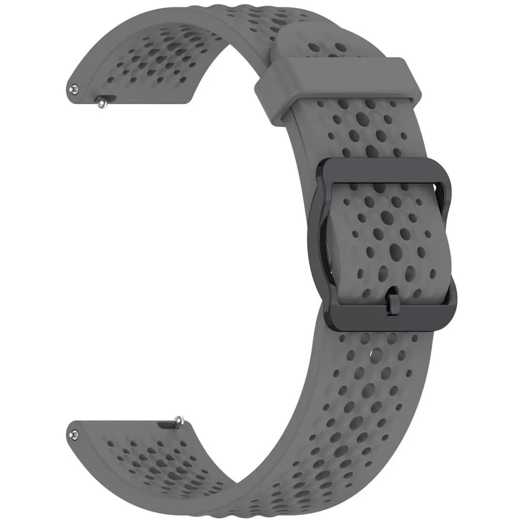 Silicone Breathable Smartwatch Strap, 20/22mm