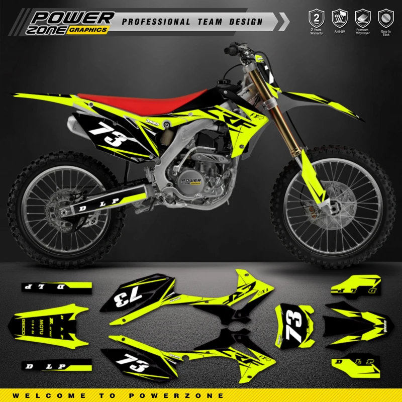 

PowerZone Custom Team Graphics Backgrounds Decals For 3M Stickers Kit For HONDA 2014-2017 CRF250R 2013-2016 CRF450R 17