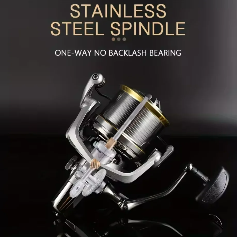 8000-14000 Series 17+1 Bearing Ultralight Long Casting Spinning Wheel Aluminum Alloy Spool 4.8:1 High Speed Fishing Reel 4