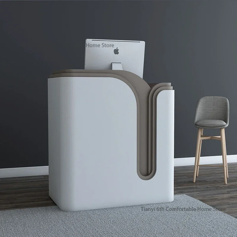 Cream Style Cashier Reception Desks Business Modern Front Desk Reception Desks Checkout Counter Office Furniture Recepci&oacute;n LLRD