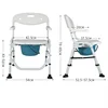 Adjustable Height Elderly Toilet Chair Foldable with Armrests Perfect for Pregnancy and Senior Care Provides Comfortable Support 6