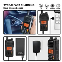 Quansheng Walkie Talkie TG-UV2 Plus Type-C Charging 10W Superheterodyne 4000mAh Portable FM RadiosLong Range Communication Radio 2