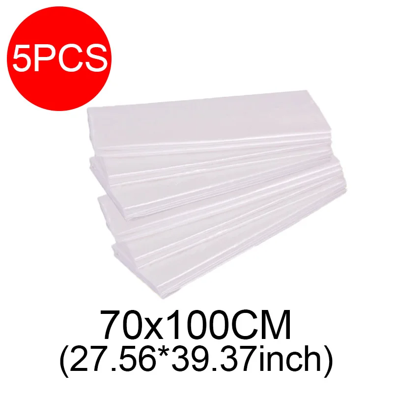 Eco-Friendly Transparent Storage Bags - 5 Pack Large Capacity Dust & Moisture-Proof Organizers