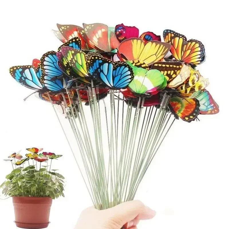 Bunch of Butterflies Garden Yard Planter Colorful Whimsical Butterfly Stakes Decoracion Outdoor Decor Gardening Decoration butterfly decoration garden art decor