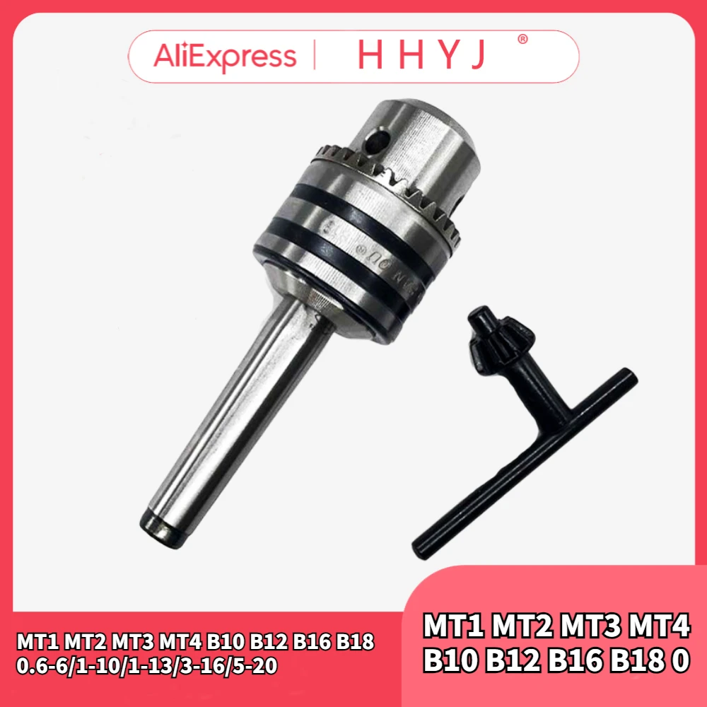 Mt1 Mt2 Mt3 Mt4 B10 B12 B16 B18 0.6-6/1-10/1-13/3-16/5-20 Morse Tapper Shank Drill Chuck Arbor Tornio Cnc Drill Machine Wood