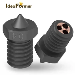 0.2/0.3/0.4/0.6/0.8mm CHT V6 Nozzle High Flow Hardened Steel High Speed 500° Three-eyes Nozzles For Voron V6 3D Printer Parts