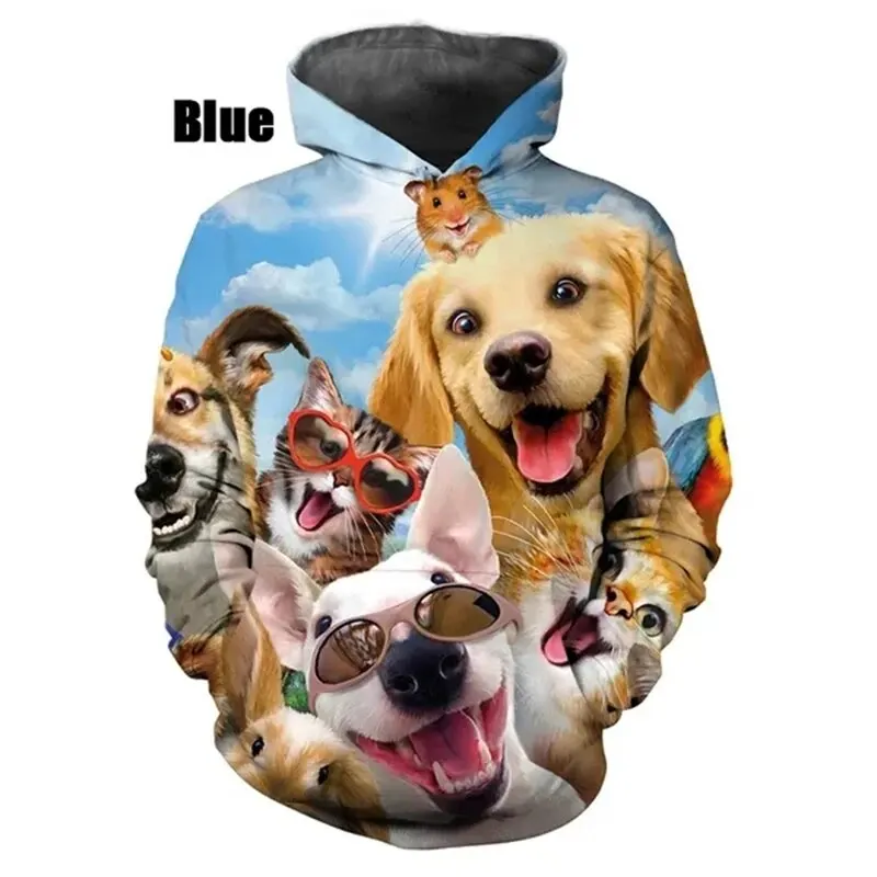 thumbnail image 1 of Sudadera con capucha con estampado 3D de perro lindo, sudaderas casuales de manga larga para hombres y mujeres, sudaderas con capucha de talla grande, camisetas de calle, 1 of 5