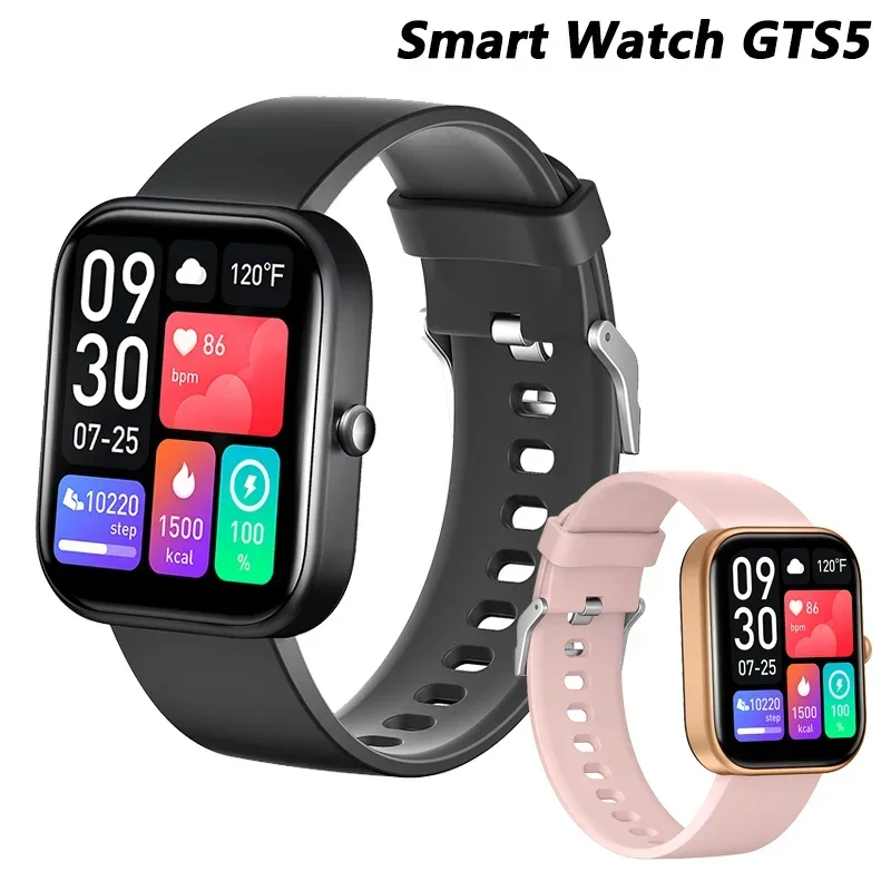 

GTS5 Smart Watch 2.0 Inch High-Definition Screen Heart Rate Blood Oxygen Health Monitoring Exercise Bluetooth Call Smartwatch