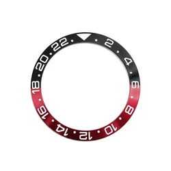 Premium Diving Aluminum Alloy Bezel Insert - 38 - 30.7mm for Automatic Movement Watches (Black Red)