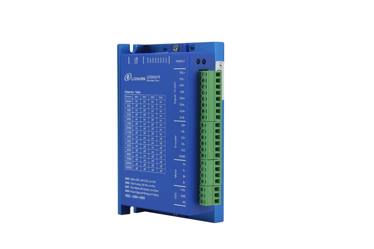 57mm 펄스 방향 2상 1N.m 3.5N.m Nema 23 키트 폐쇄 루프 스테퍼 서보 모터 및 LCDA257F 서보 드라이버