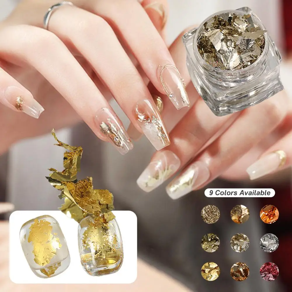 Manicure Nail Art Decorazione Uv Gel Polish Nail Paillettes Nail Design Gel Nail Polish Decor Nails Glitter Foil Flakes