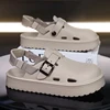 Men's Fashion Platform Clogs Sandals 2025 Summer Back Strap Eva Beach Sandles Male Non Slip Soft Sole Garden Sandals 5