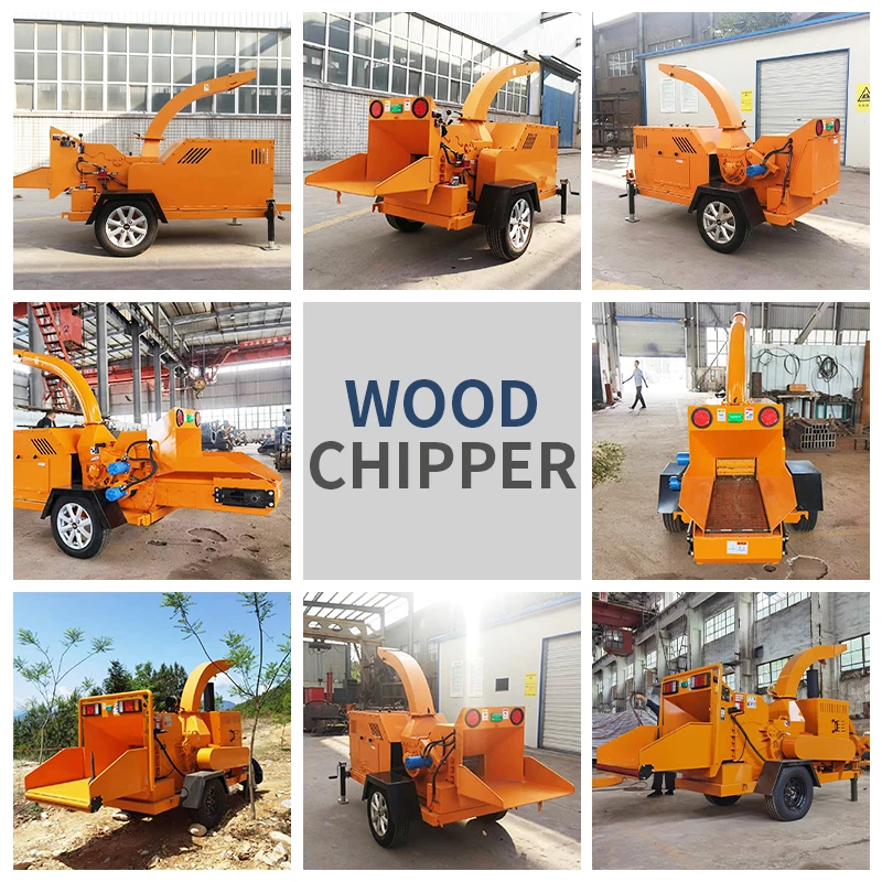 Description Picture 2 of itemVOL-6130 Mobile Wood Chipper Shredder 50 HP Self-Powered Diesel Machine Hydraulic Feeding Hot Sale Core Gear Components Mower