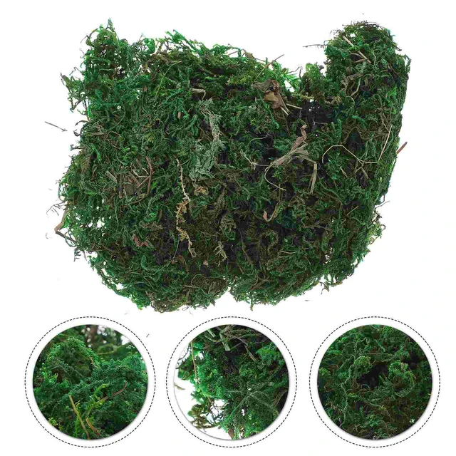 Decorative Flowers 1 Pack Green Moss For Planters Artificial