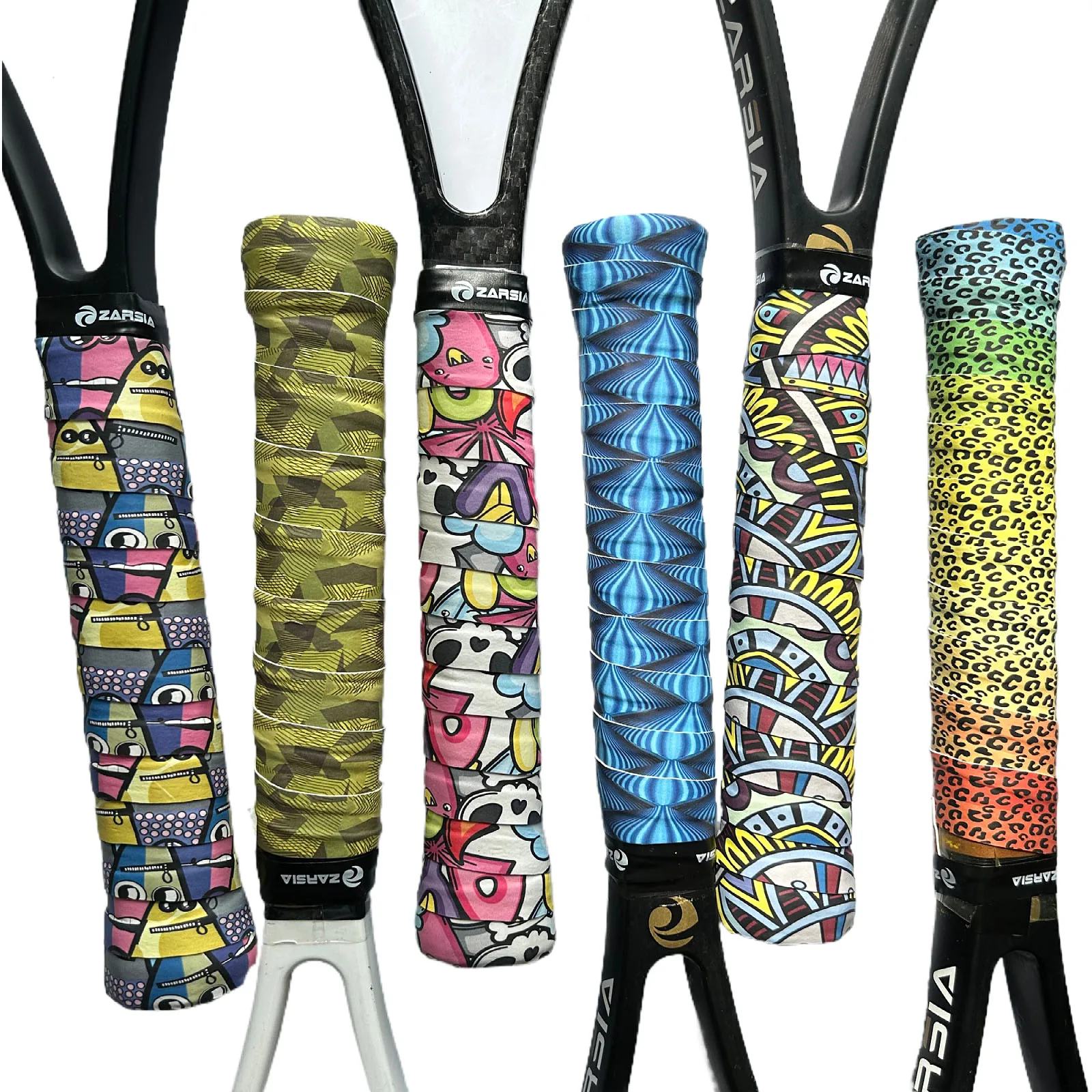 

3Pcs Retail ZARSIA NEW 3D Printing Tennis Overgrips,Anti-Slip Badminton Overgrips, Super Tacky Thin Sweatbands