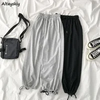 Spring Women Harem Pants Adjusted Bundle Loose Trousers Stretch Drawstring Leisure Sweatpants Students Daily All-match Ulzzang 1