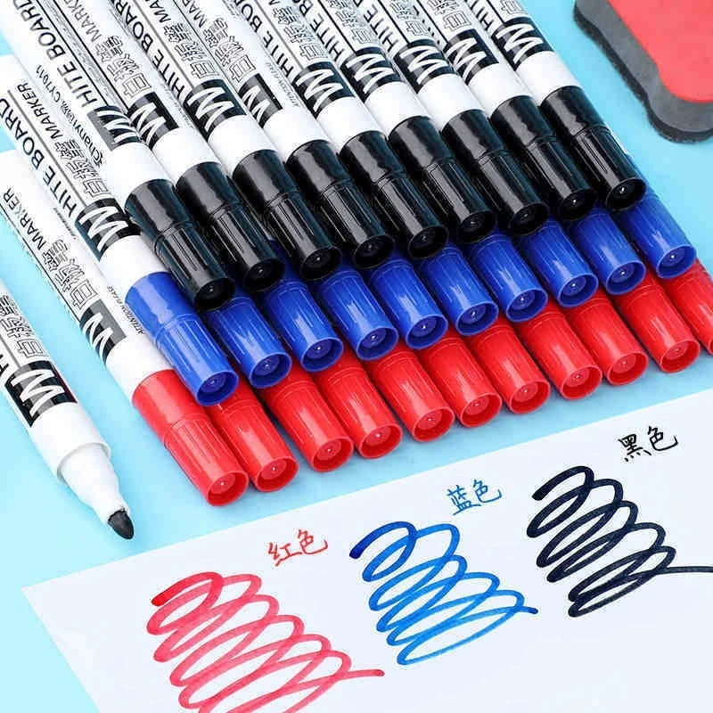 Haile Dry Erase Whiteboard Marker Pen Blackboard Pens Erasable Chalk