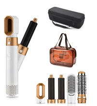 

5 in 1 kit Hair Dryer Electric Hair Comb Negative Ion Straightener Brush Curler Blow Dryer Curling Wand Detachable Brush Kit