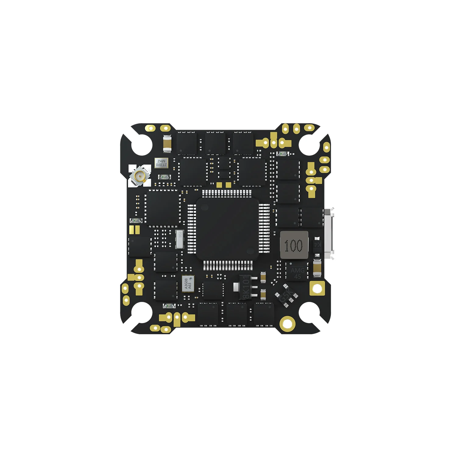 Installation du contrôleur de vol AIO F405 avec récepteur ELRS intégré pour drone FPV sur un châssis