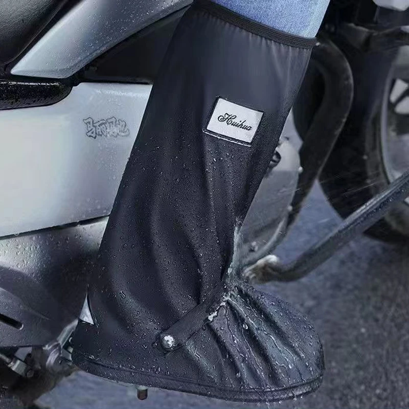 Shoe Covers High Tube Outdoor Waterproof Rain Anti-Slip Cycling Shoe Covers Motorcycle Pocket Service Hiking Shoes Fishing Wading Play Water shoe covers