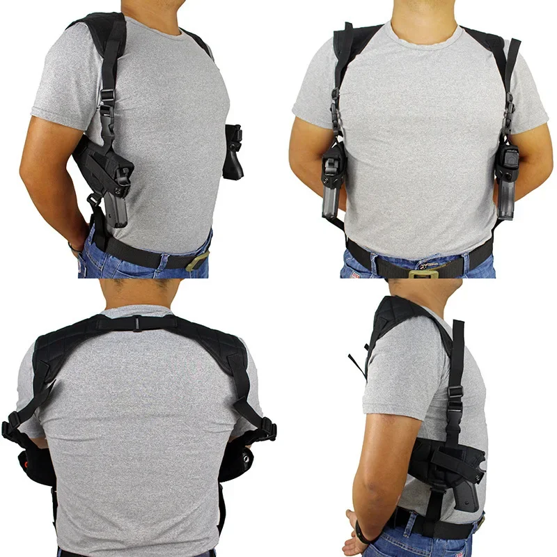 

Armpit Self-defense Invisible Gun Bag Outdoor Tactical Pistol Holster Double Magazine Bag Quick Draw Gun Holster