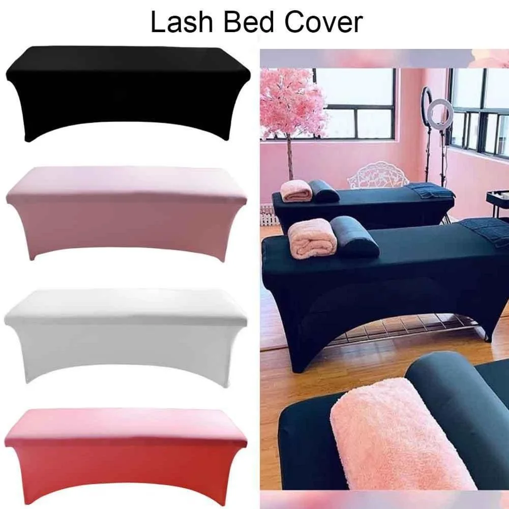 Beauty Salon Durable Non-slip Massage Simple Solid Color Bedspread 4FT High Elastic Hotel Restaurant Birthday Fabric Table Cover