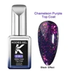 KODIES GEL Opal Glitter Top Coat Gel Nail Polish 15ML Sparkle Semi permanent UV Auroral Gel Varnish Finish All for Manicure Nail 5