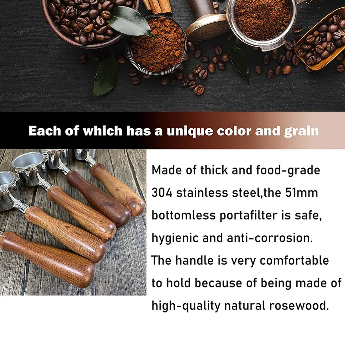 Coffee 51mm Bottomless Portafilter Compatible with DeLonghi Icona ECP ECOV311 Espresso Machine, No Base Filter Holder HOT