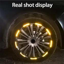 Personalized Roadway Safety Reflective Strip On Car Wheels Reflective Tire Rim Luminous Stickers 3d Three-dimensional