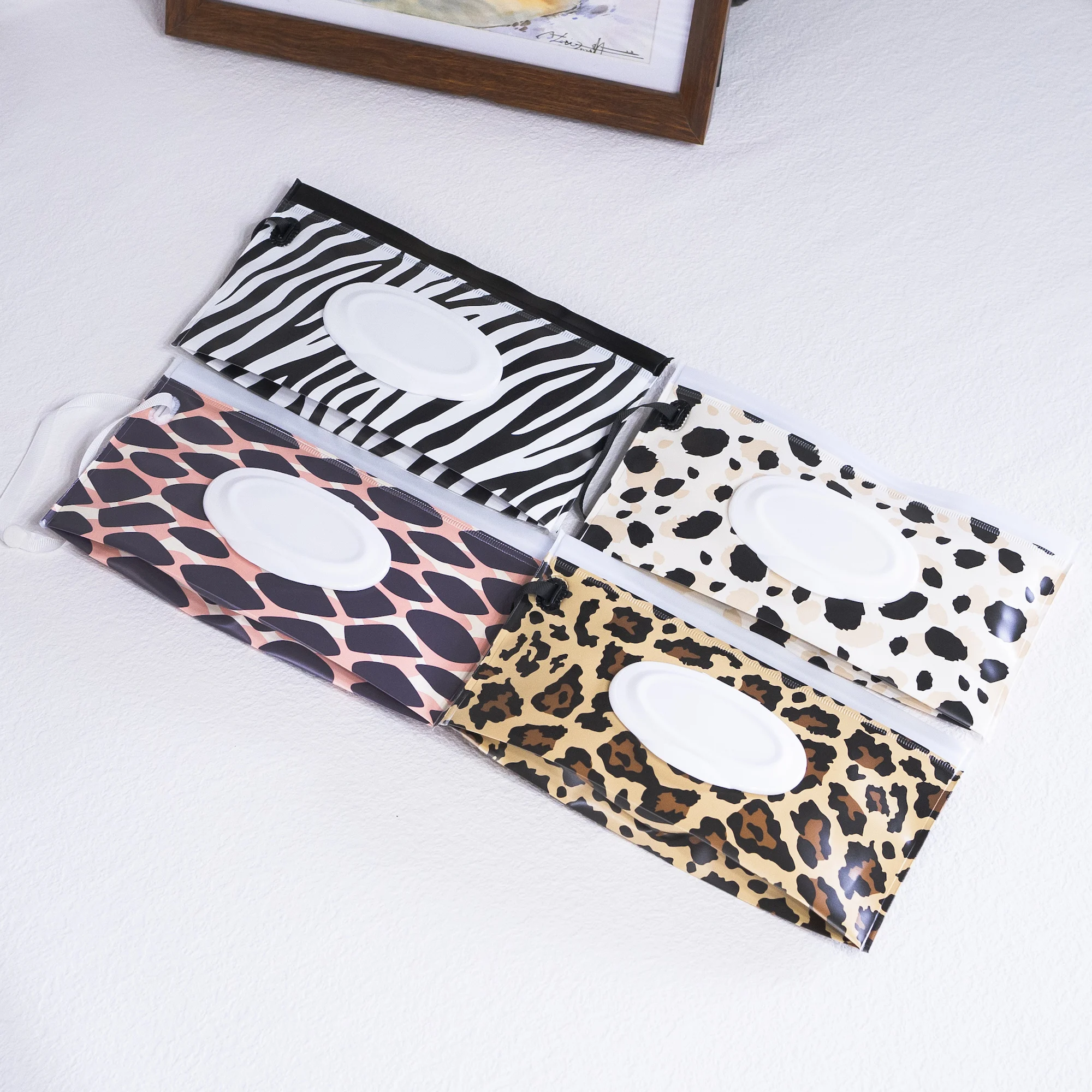 3pcs EVA Flip Top Waterproof Wet Wipe Pouch Travel Dispenser Tissue Bag Bedside Bathroom Tissue Holder