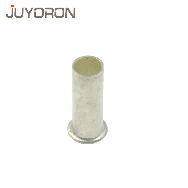 100PCS EN Series Non-Insulated Wire Connector Ferrules Electrical Cable Terminal Brass Bare Tinned Crimp Terminal 22-10 AWG wire connectors