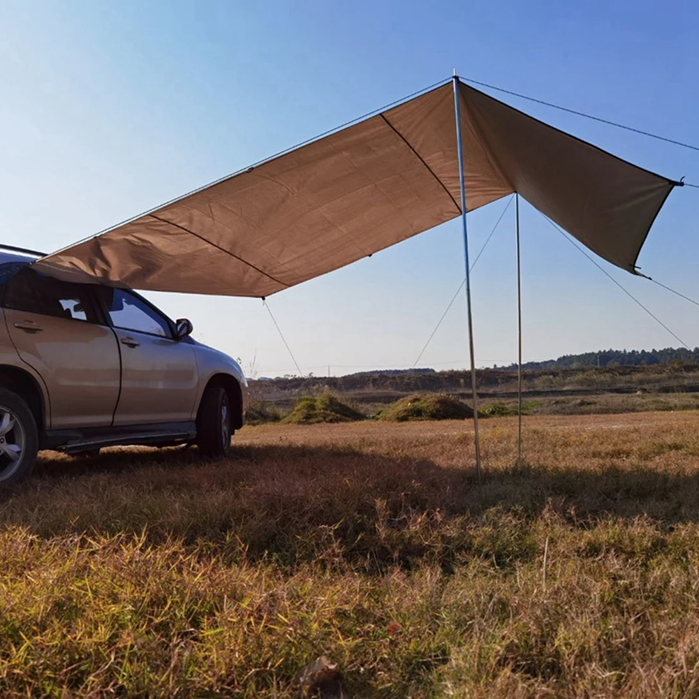 Car Trunk Camping Tent Tarp Sunshade Waterproof Portable Car Side Awning Rooftop Sun Shelter Shade Canopy Outdoor Travel Hiking