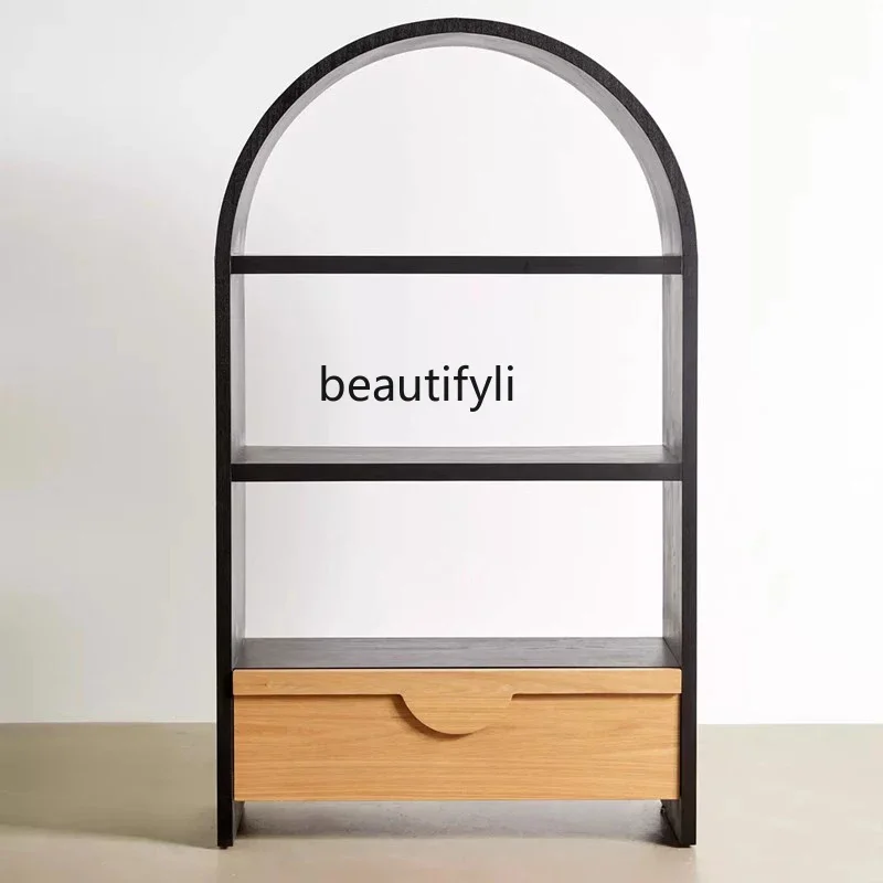 

Bookshelf Display Stand French Arch Bookshelf Retro Nordic Storage Cabinet Simple Storage Cabinet