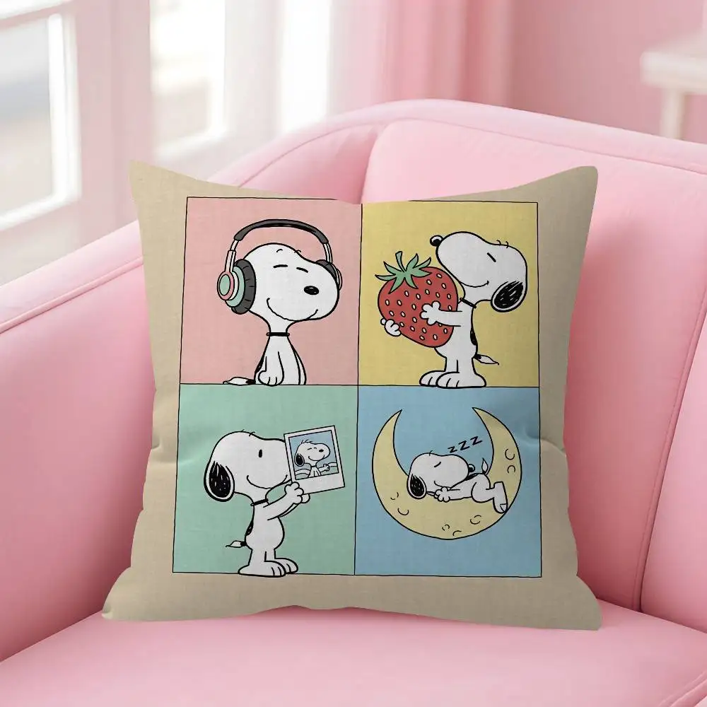 Personalisierter Kissenbezug für Kinderzimmer, Wild-Party-Dekoration, Kissenhülle, Kindergeburtstagsgeschenk, Cartoon S-Snoopys Hund, niedlich – Detail 13