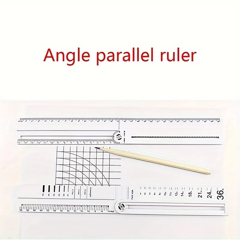 1개 다용도 접이식 기하학 자, 수학 선, 원형 도면, 기하학 템플릿, 각도 측정을 위한 휴대용 도구